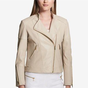 Calvin Klein Faux-Leather Moto Jacket